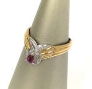 K18/Pt900リング|-