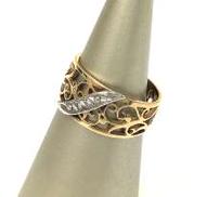 K18/Pt900リング|-