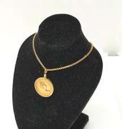 コイントップネックレス|ソブリン金貨 枠K18