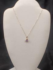 石付きペンダントネックレス|K18