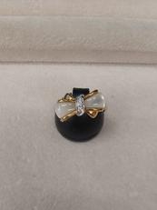 石付きリング|K18/PT900