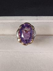 石付きリング|K18/PT900