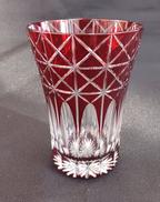 江戸切子 天開タンブラー 赤|硝子工房 彩鳳