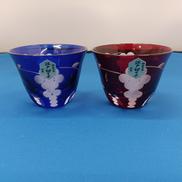 江戸切子 ぐい呑みペア|彩鳳