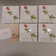 ノーブルローズ/角取皿揃|香蘭社