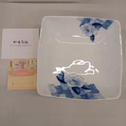 小径の椿/角深鉢|香蘭社