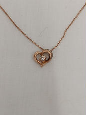 K10ダイヤ付ネックレス|-