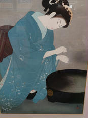 木版画　「銀河祭り」　伊東深水　彫師　大倉半兵衛|伊藤深水