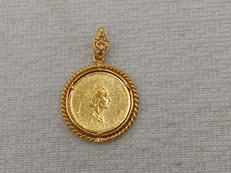 K24メイプルリーフ&エリザベス1/10OZ 18Kトップ|-