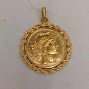 20フラン金貨18KTトップ|-