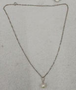 PT850/トップK14WGパール付きネックレス|-