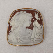 18Kカメオブローチ|-