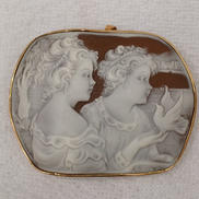 18Kカメオブローチ|-