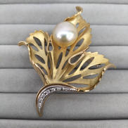 K18/PT900ブローチ|-