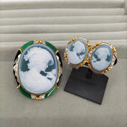 K18pt900　ブローチ＆イヤリング|HANS PETER MULLER