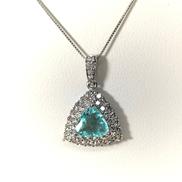 PTパライバトルマリンネックレス|P0.74/0.46CT 総3.4G