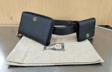 グッチ GGマーモント ラウンドファスナー財布ベルト3点|GUCCI