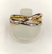 K18＆Pt950 デザインコンビリング|