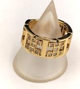 K18 ダイヤモンド付きデザインリング|7.9G