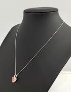 K18WG 石付きデザインネックレス|2.7g
