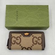 バンブー ラウンドファスナー長財布|GUCCI