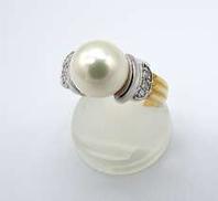 K18/pt900ダイヤリング|-