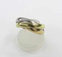 K18/pt900三連リング|-