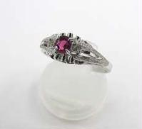 K14WGダイヤリング|-