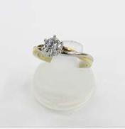 K18/pt900ダイヤリング|-