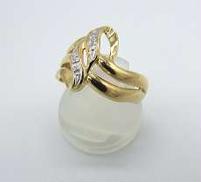 K18/pt900ダイヤリング|-