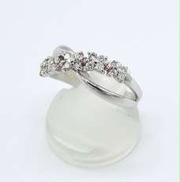 K18WGダイヤリング|-