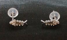 K18WG石付ピアス|K18WG