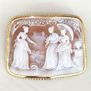 K18PT900ブローチ兼トップ|総33.5G