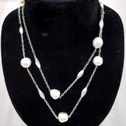 K18WGネックレス|総25.7G 80CM