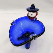 ブルーピエロ小物入れ|ガラス細工