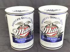 スチール製バケツ型収納缶2個セット|MILLER