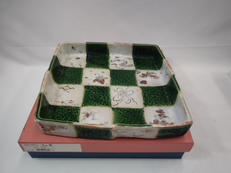 市松織部 菱形皿|たち吉