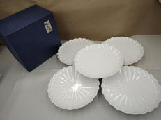 菊割皿揃 5枚セット|有田焼 賞美堂　観山窯