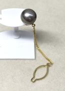 K18パール付タイピン|約10.0MM珠 総2.4G