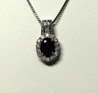 PTサファイアネックレス|D0.55/1.76