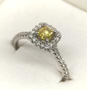 PT900イエローダイヤリング|未使用品 #17 総5.1G