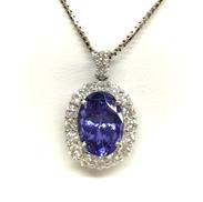 PTタンザナイトネックレス|GGC鑑別書付 未使用品 総8.1G