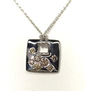 K18WGﾌﾞﾗｳﾝﾀﾞｲﾔﾈｯｸﾚｽ|BD0.40CT