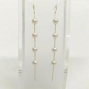 K18ステーションパールピアス|約7.0MM珠