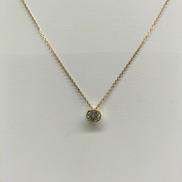 K18/K10ダイヤネックレス|0.59刻 ～44CM