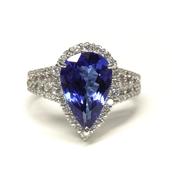 PT950タンザナイトリング|3.99/0.67 鑑別書付