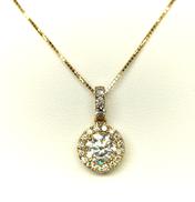 K18ダイヤネックレス|0.924/0.32 鑑定書付