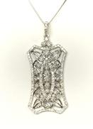 K18WGネックレス|D1.00 鑑別書付