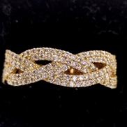 K18デザインリング|0.72刻