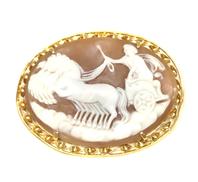 K18カメオブローチ兼トップ|針ゆがみ有